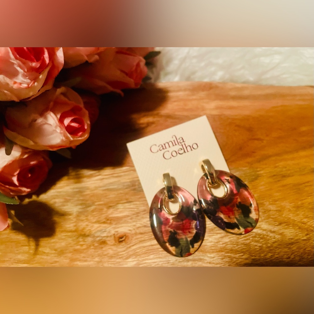 NWT Rare Find Stunning Camila Coelho Floral Earrings